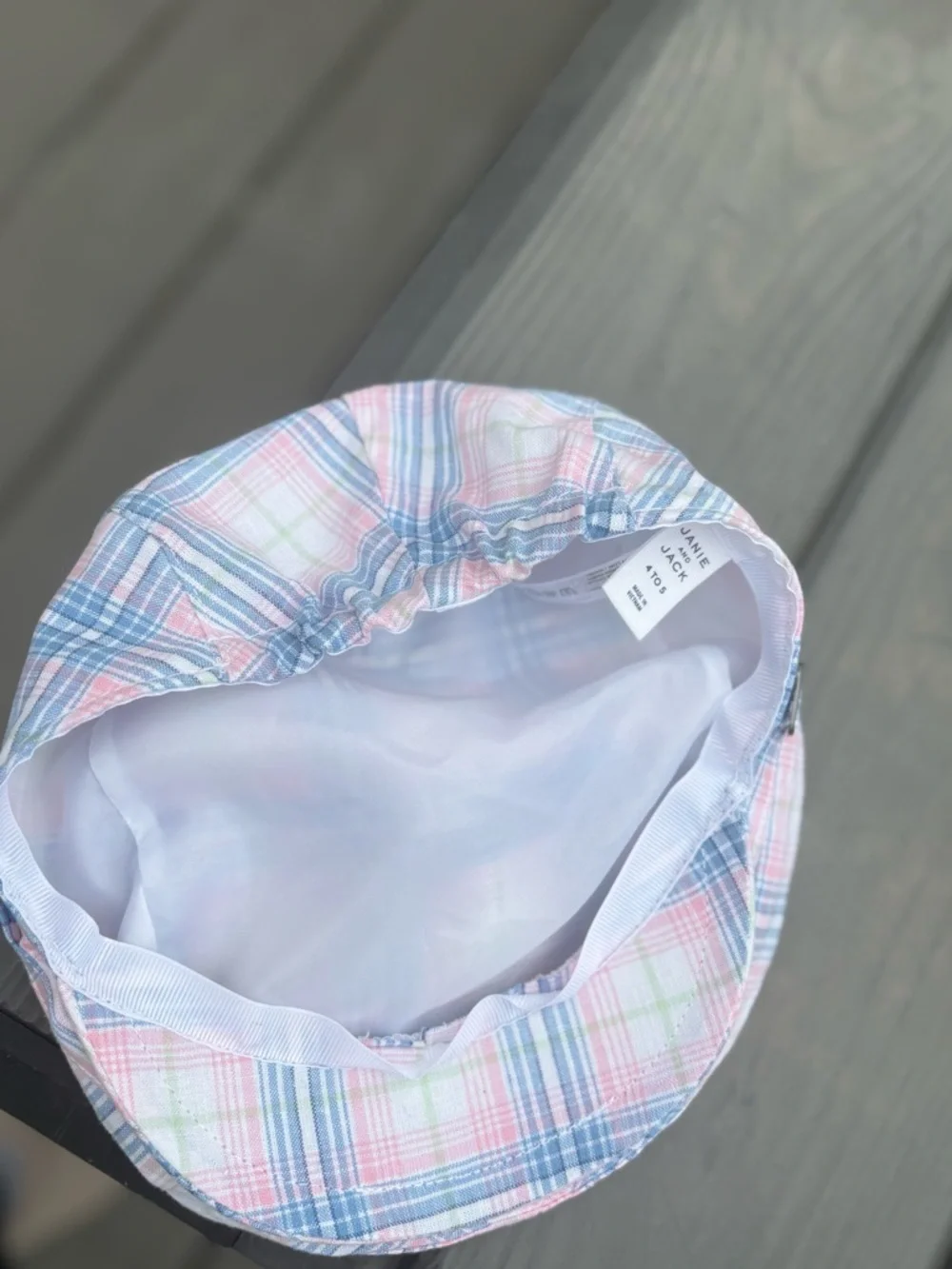 Janie and Jack Plaid Newsboy Cap - Size 4/5
